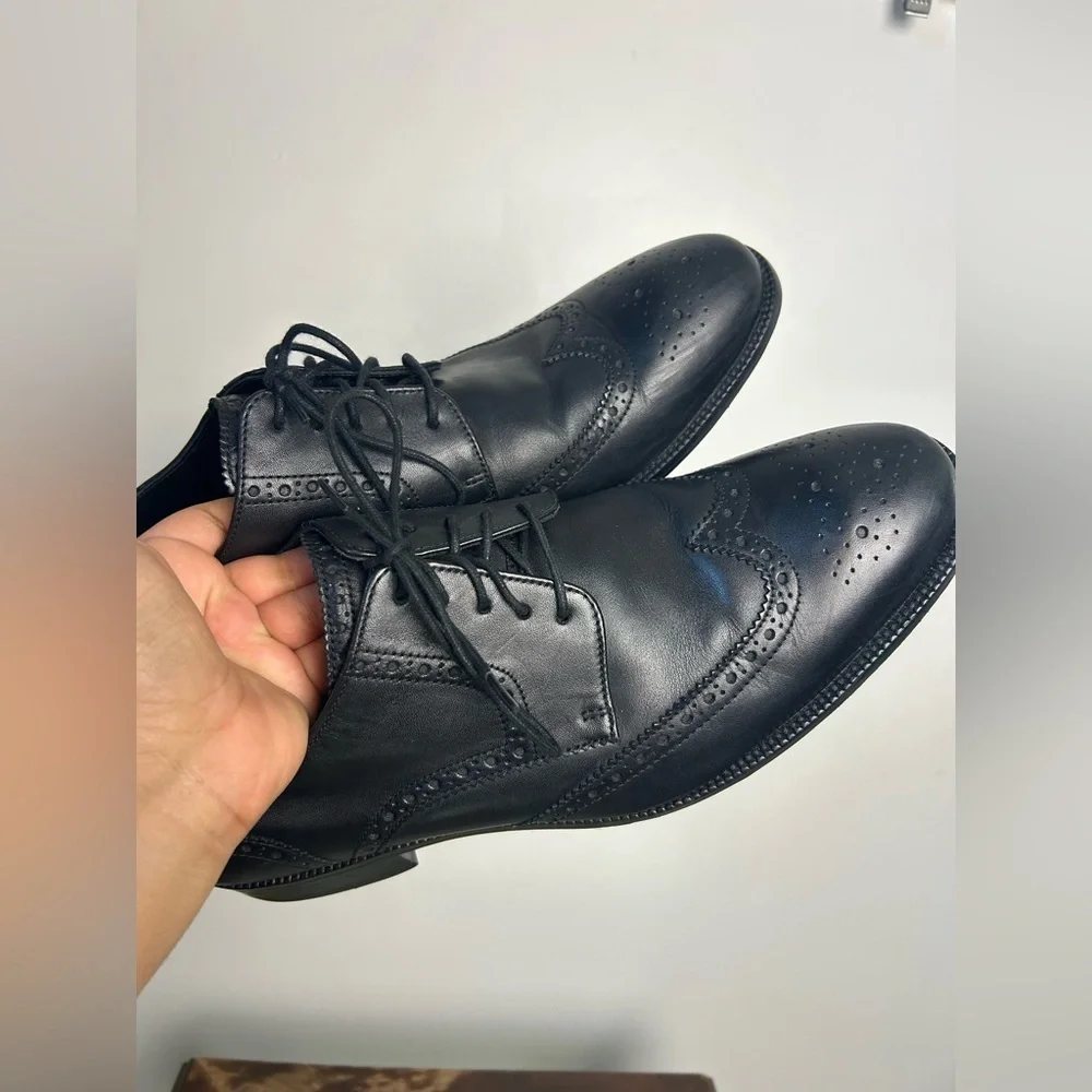 Cole Haan‎ Oxfords Formal Mens Shoes Black Size 10W Comfortable Laces